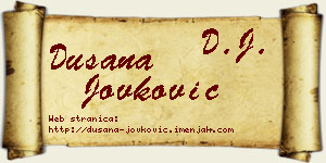 Dušana Jovković vizit kartica